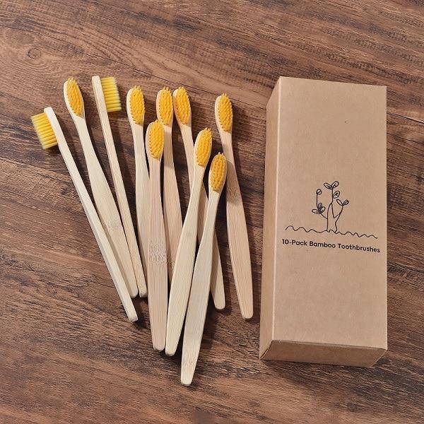 Escova de Bambu Ecológica Biodegradável - Kit com 10 peças - My Store